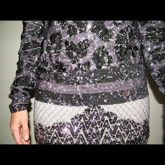 BCBG MaxAzria Sequin Shift Dress (New Years Eve) - Picture 5 of 8